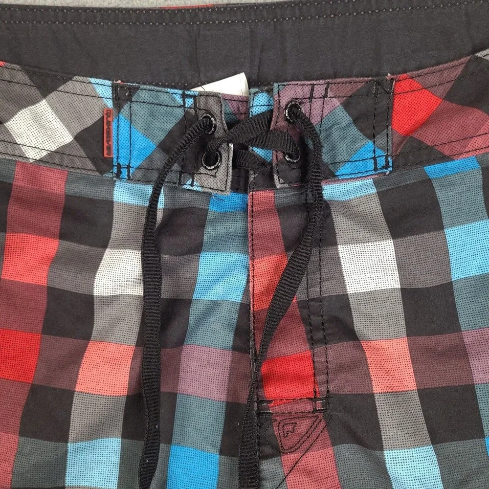 Quiksilver Board‎ Shorts Mens 40 Multicolor Plaid Check Swim Trunks Beach